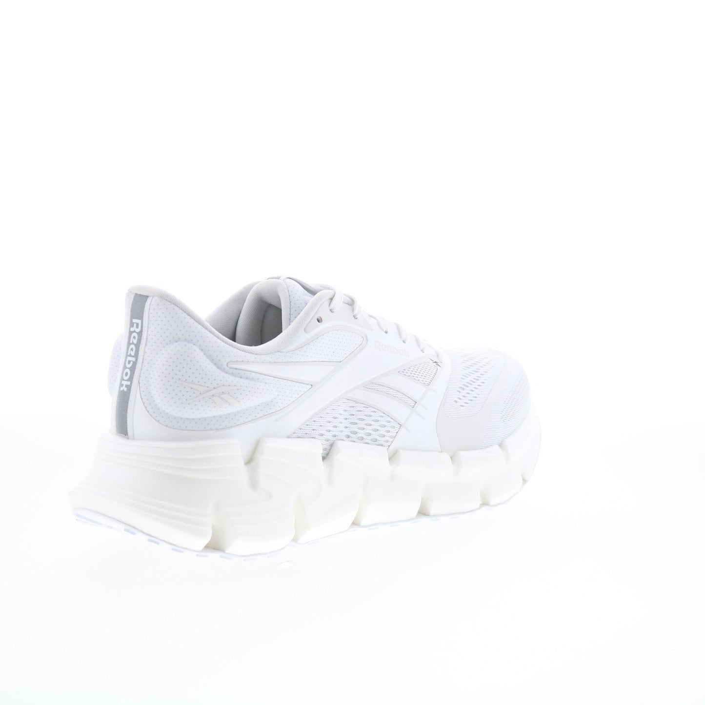 Reebok Floatzig 2 Mens White Canvas Lace Up Athletic Running Shoes