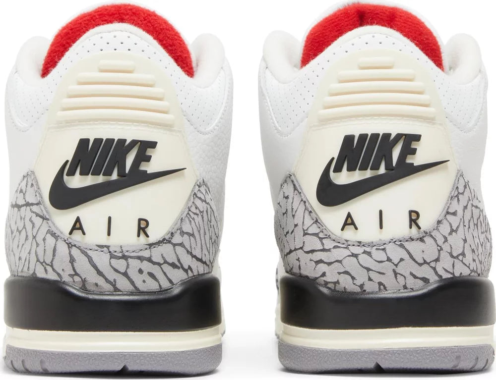Nike Grade School Womens Air Jordan 3 Retro Sneakers - 'White Cement Reimagined'