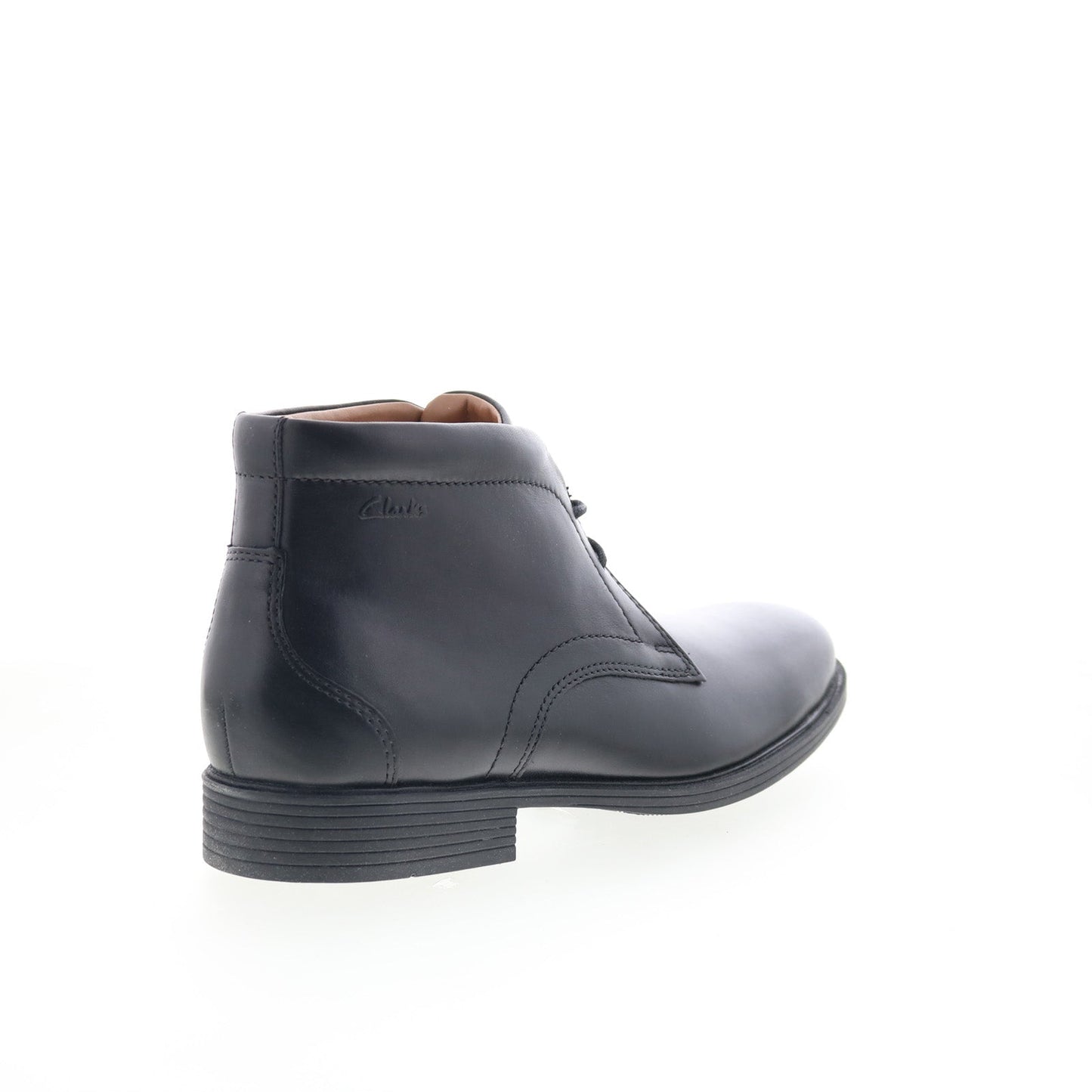 Clarks Whiddon Mid 26152914 Mens Black Leather Lace Up Chukkas Boots