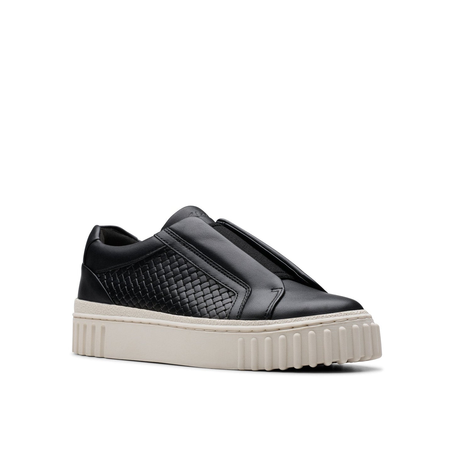 Clarks Mayhill Bay 26181205 Womens Black Leather Lifestyle Sneakers Shoes
