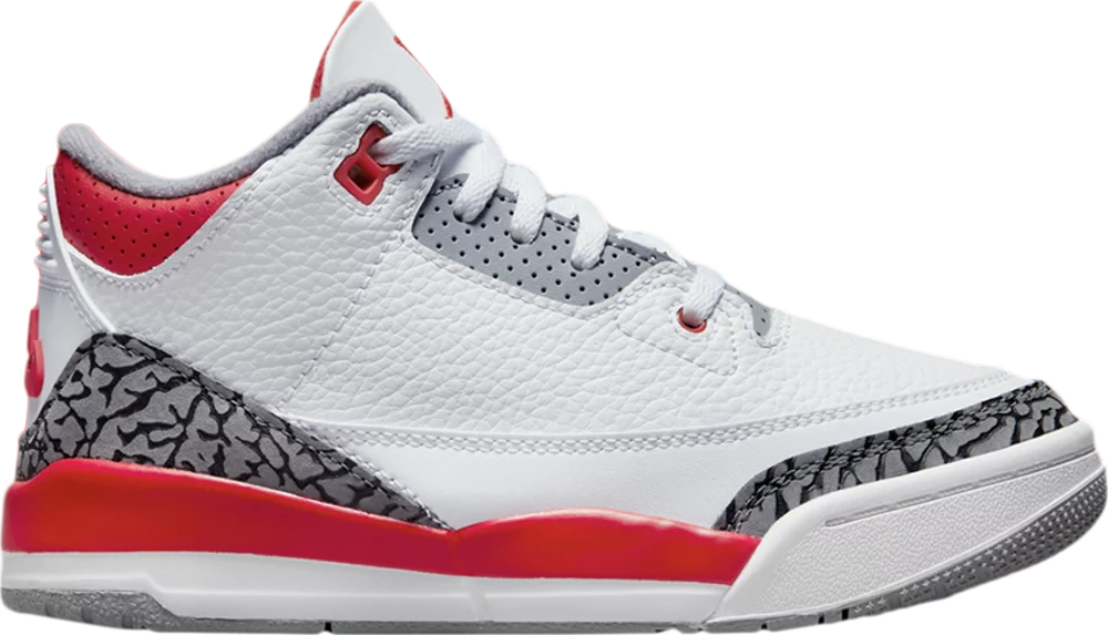 Nike Pre School Kids Air Jordan 3 Retro Sneakers - 'Fire Red' 2022