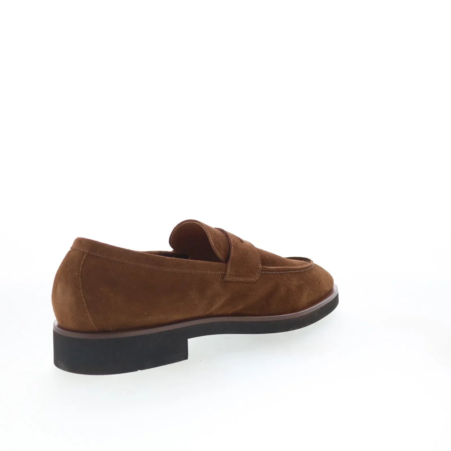 Di Bianco GBF407 Mens Brown Suede Slip On Loafers & Slip Ons Penny Shoes
