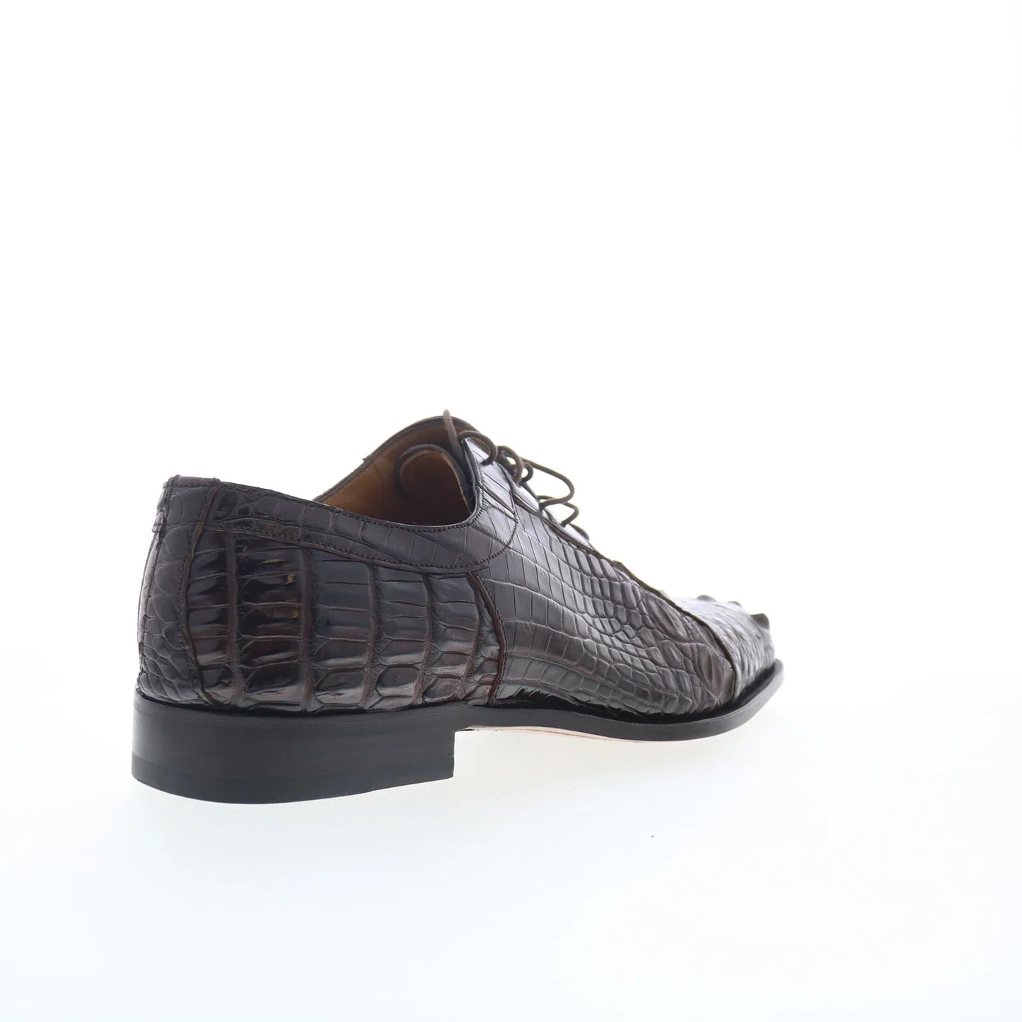 Ferrini HB Alligator Remini Lace Up 3842 155 Mens Brown Oxfords Casual Shoes