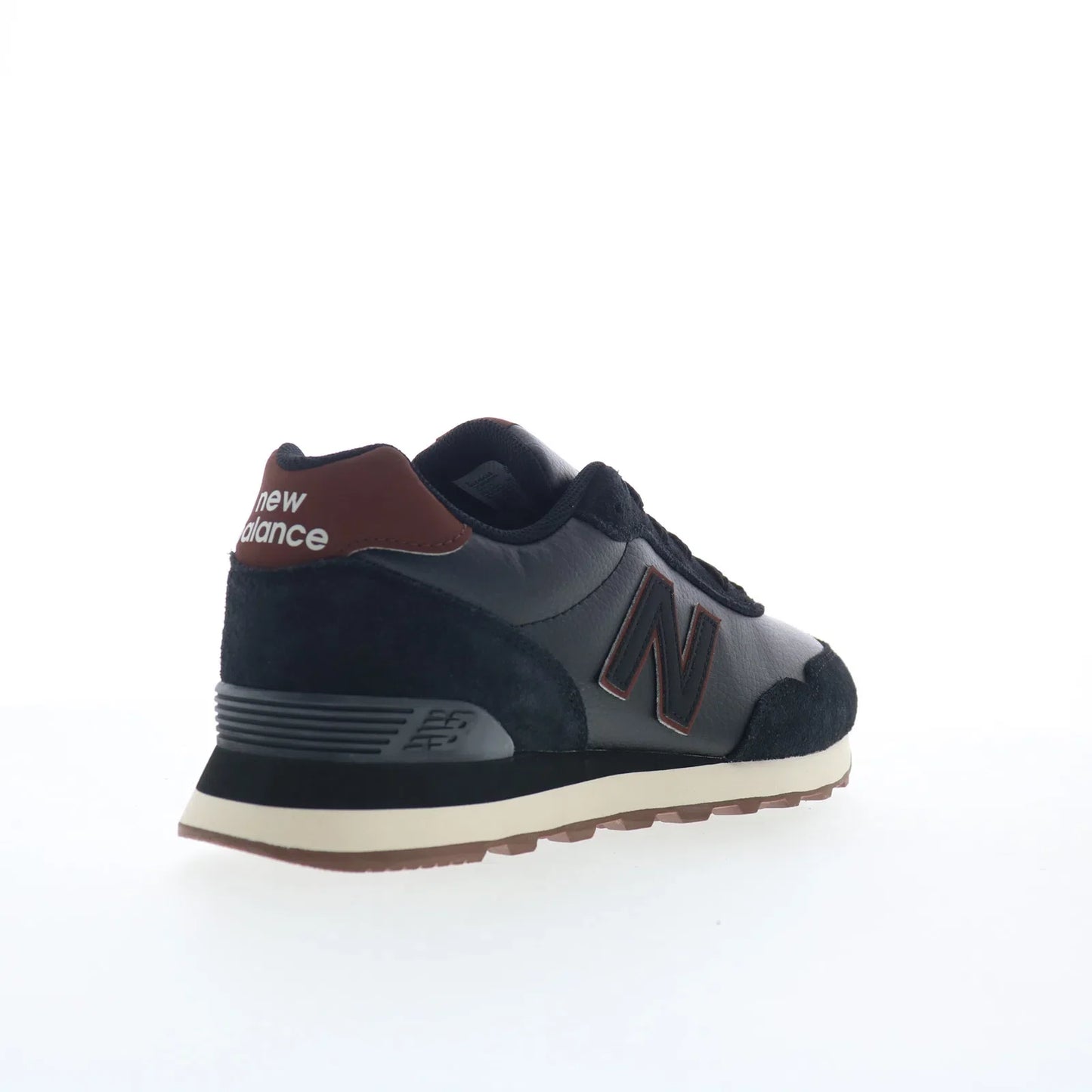 New Balance 515 ML515ADB Mens Black Leather Lace Up Lifestyle Sneakers Shoes