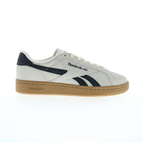Reebok Club C Grounds UK Mens Beige Suede Lace Up Lifestyle Sneakers Shoes