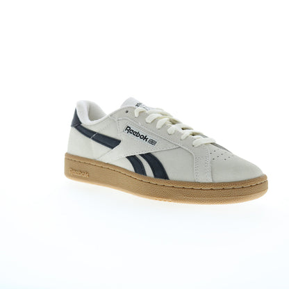 Reebok Club C Grounds UK Mens Beige Suede Lace Up Lifestyle Sneakers Shoes