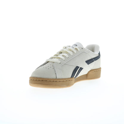 Reebok Club C Grounds UK Mens Beige Suede Lace Up Lifestyle Sneakers Shoes