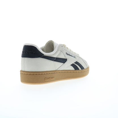 Reebok Club C Grounds UK Mens Beige Suede Lace Up Lifestyle Sneakers Shoes