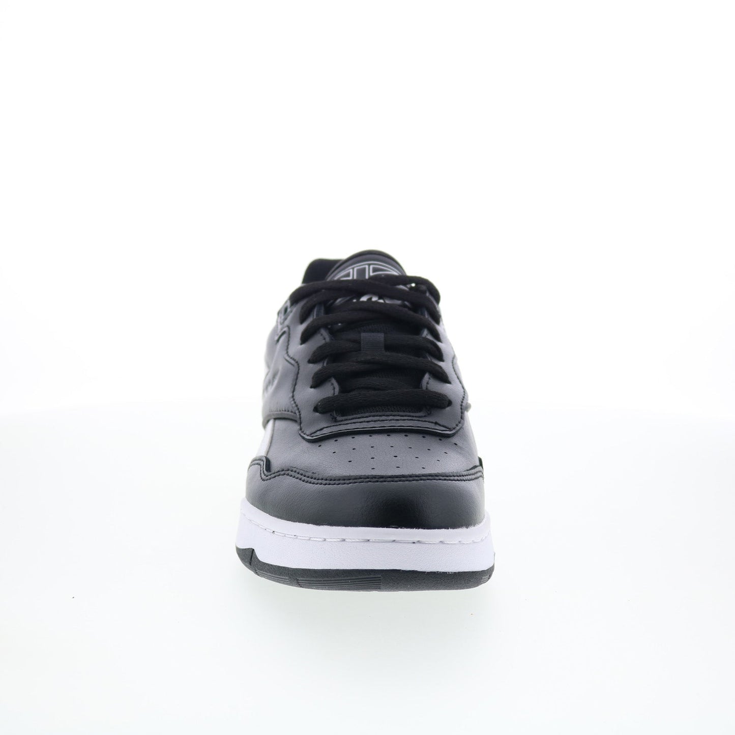 Reebok BB 4000 II Mens Black Leather Lace Up Lifestyle Sneakers Shoes