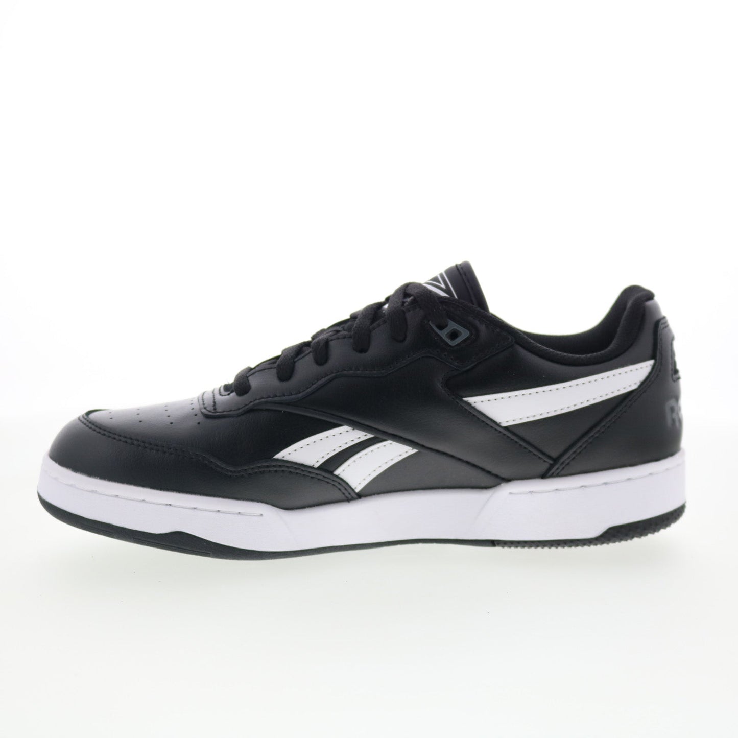Reebok BB 4000 II Mens Black Leather Lace Up Lifestyle Sneakers Shoes