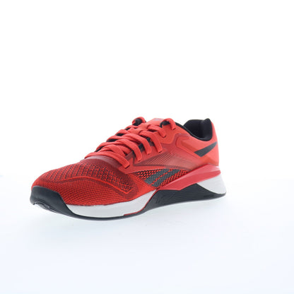 Reebok Nano X4 Mens Red Mesh Lace Up Athletic Cross Training Shoes
