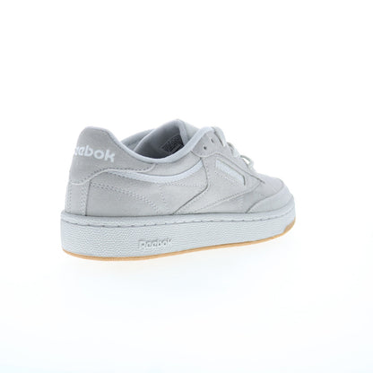 Reebok Club C 85 Mens Gray Suede Lace Up Lifestyle Sneakers Shoes