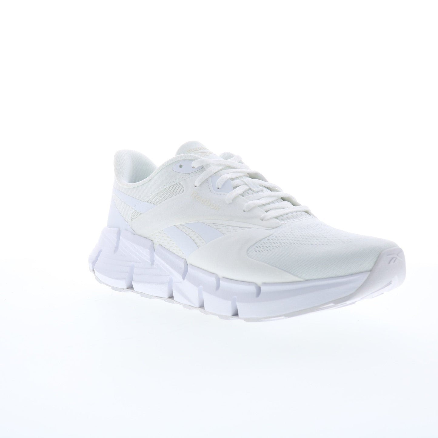 Reebok Zig Dynamica 5 Mens White Mesh Lace Up Lifestyle Sneakers Shoes