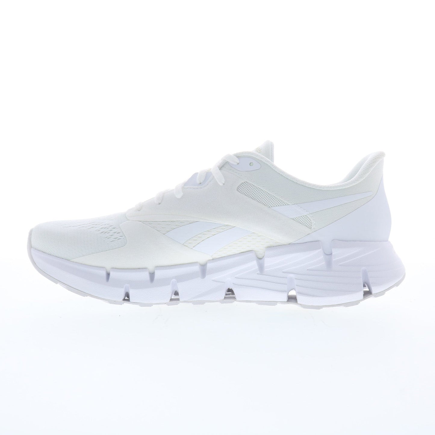 Reebok Zig Dynamica 5 Mens White Mesh Lace Up Lifestyle Sneakers Shoes