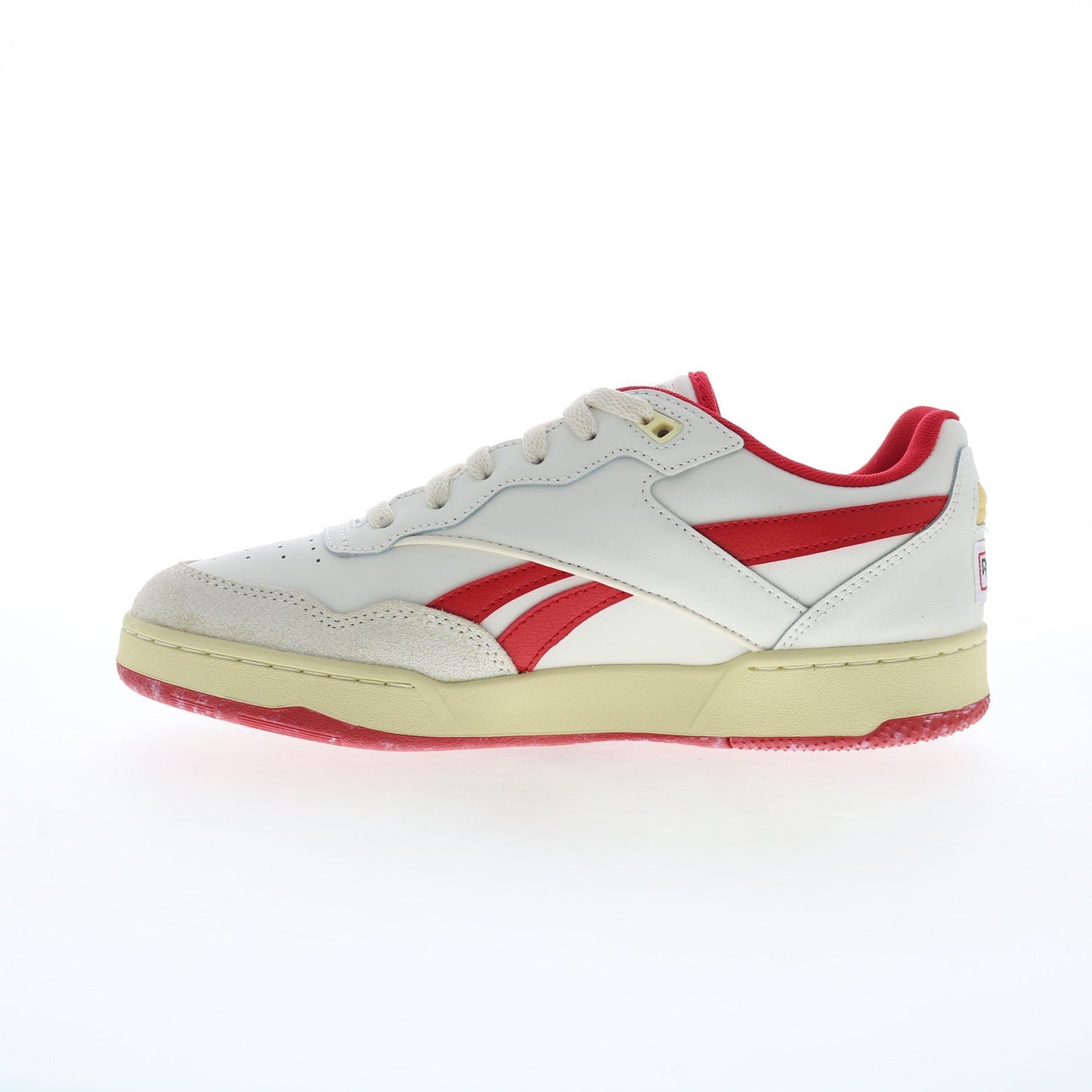 Reebok BB 4000 II Mens White Leather Lace Up Lifestyle Sneakers Shoes