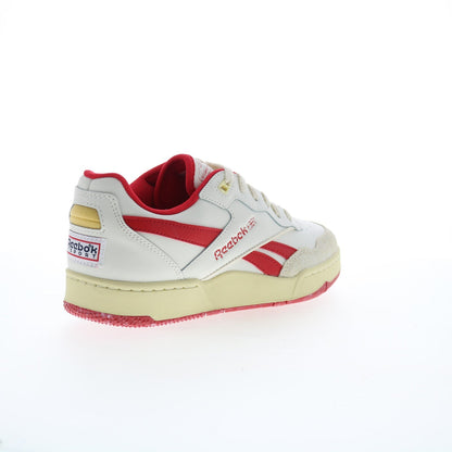 Reebok BB 4000 II Mens White Leather Lace Up Lifestyle Sneakers Shoes