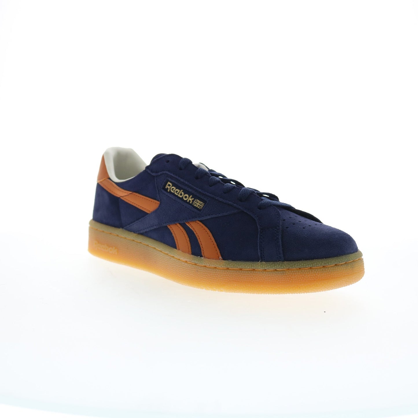 Reebok Club C Grounds UK Mens Blue Suede Lace Up Lifestyle Sneakers Shoes