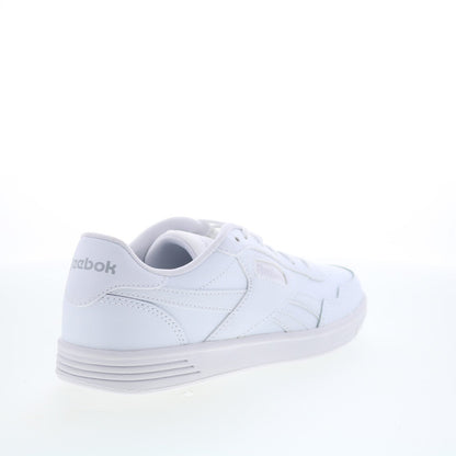 Reebok Court Advance Womens White Leather Lace Up Lifestyle Sneakers Shoes