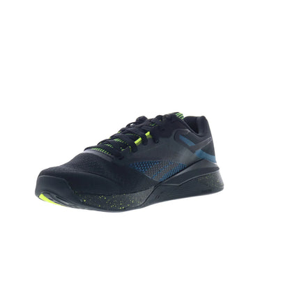 Reebok Nano X4 Mens Black Mesh Lace Up Athletic Cross Training Shoes