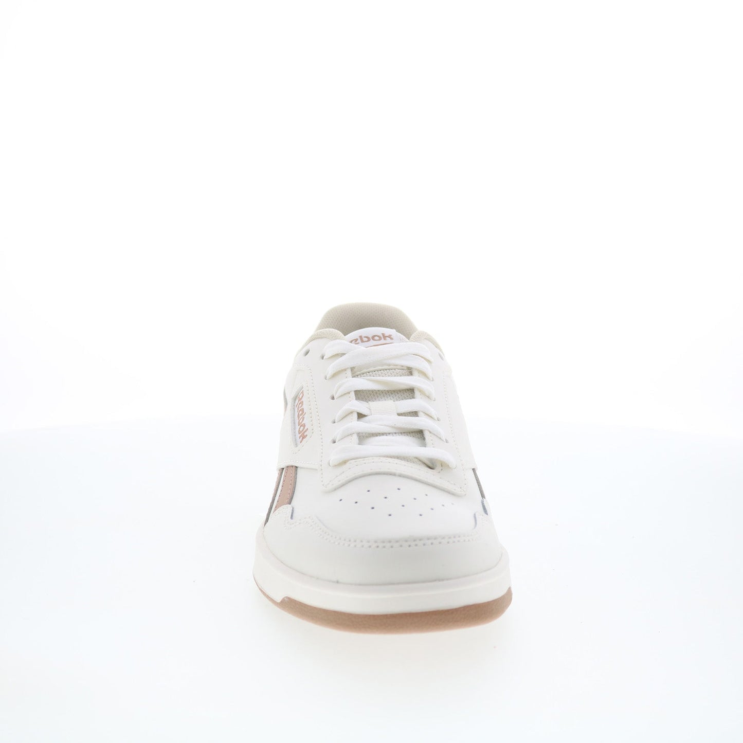 Reebok Court Advance Womens Beige Leather Lace Up Lifestyle Sneakers Shoes