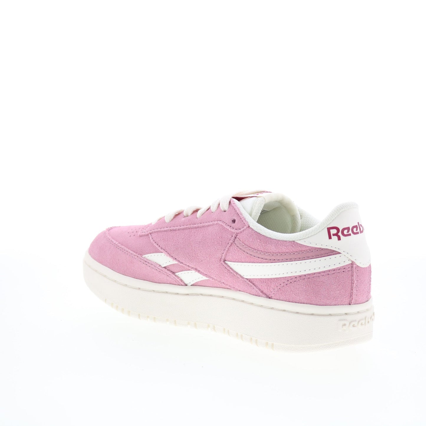 Reebok Club C Double Revenge Womens Pink Suede Lifestyle Sneakers Shoes