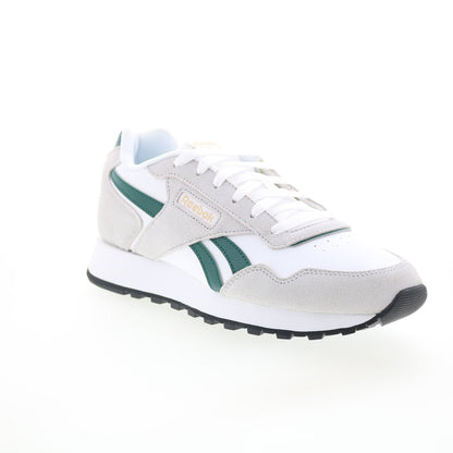 Reebok Glide Mens White Suede Lace Up Lifestyle Sneakers Shoes
