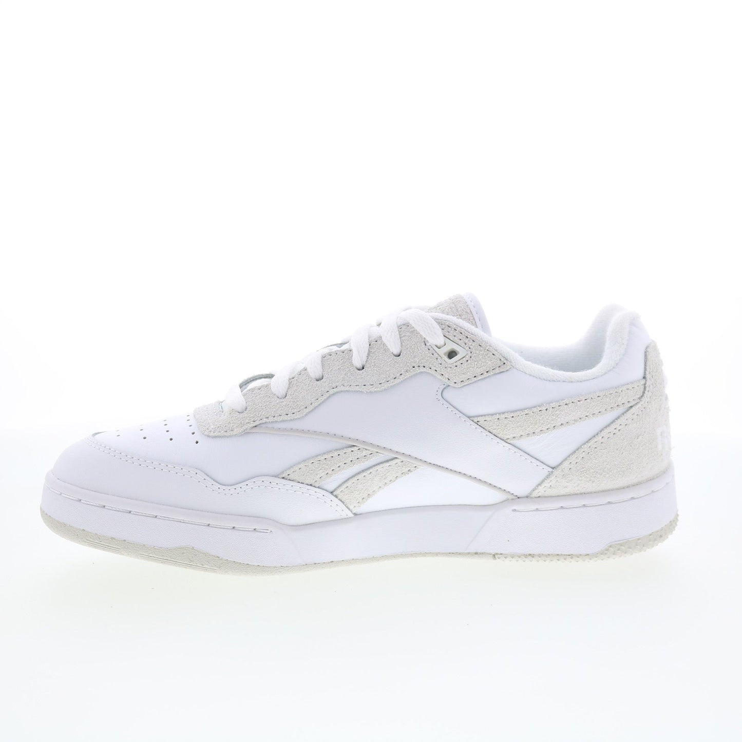 Reebok BB 4000 II Mens White Leather Lace Up Lifestyle Sneakers Shoes