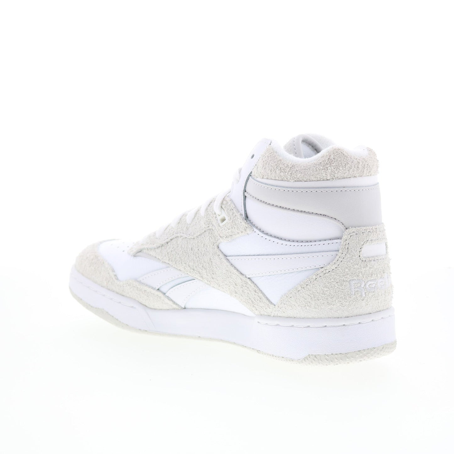 Reebok BB 4000 II Mid Mens White Suede Lace Up Lifestyle Sneakers Shoes
