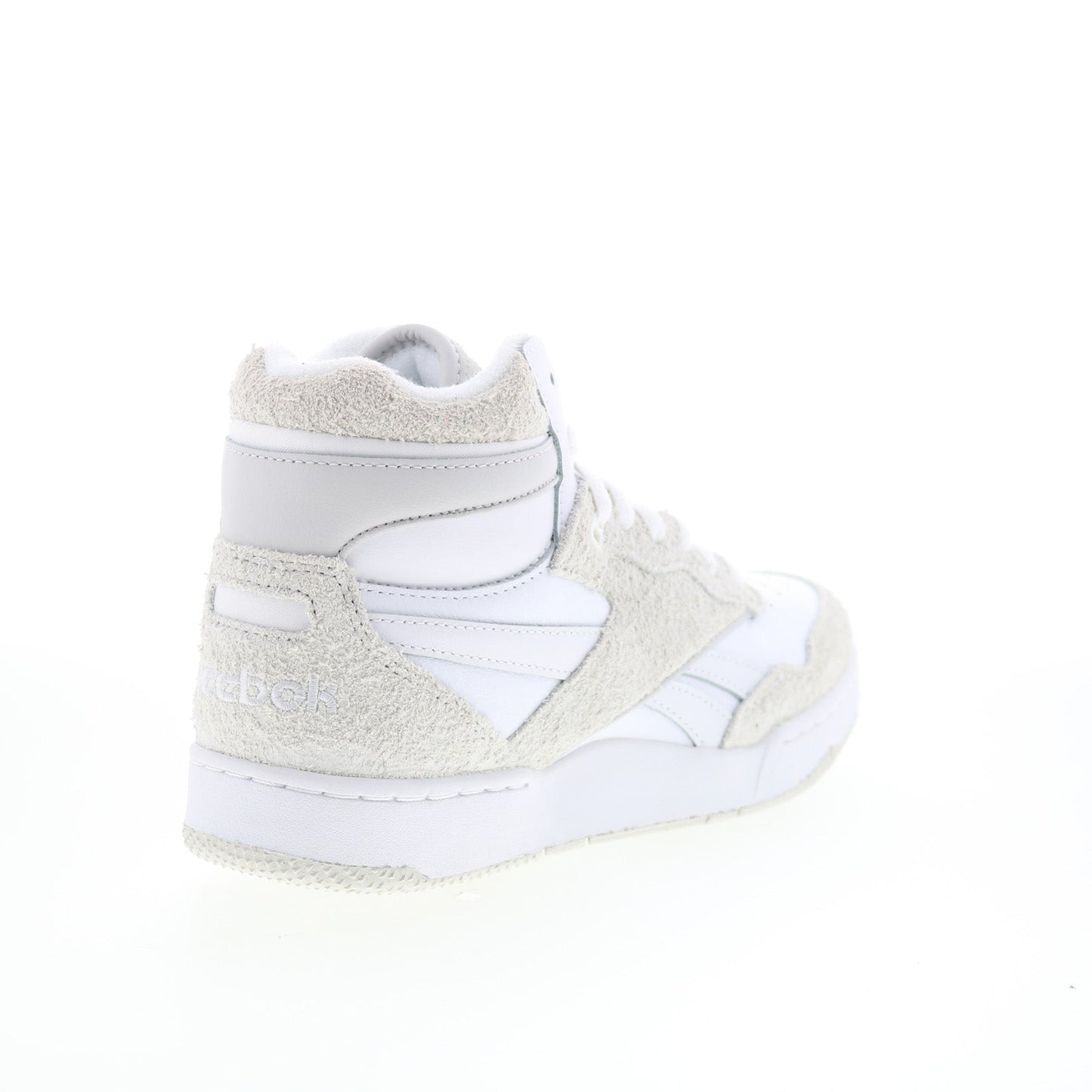 Reebok BB 4000 II Mid Mens White Suede Lace Up Lifestyle Sneakers Shoes