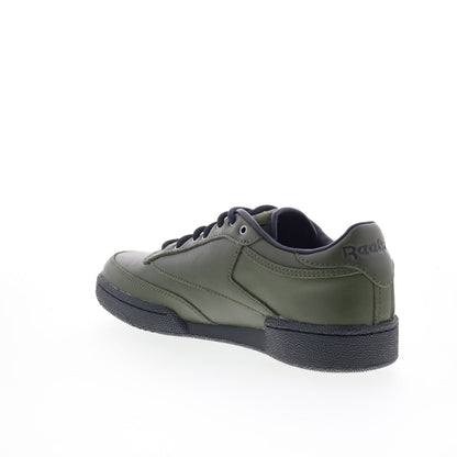 Reebok Club C 85 Obey Mens Green Leather Lace Up Lifestyle Sneakers Shoes