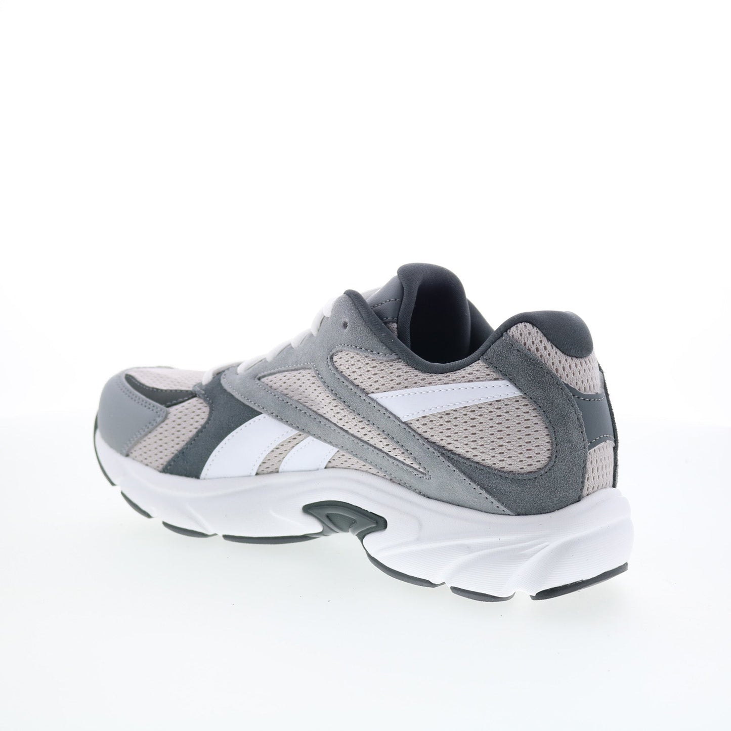 Reebok Road Prime Mens Gray Suede Lace Up Lifestyle Sneakers Shoes