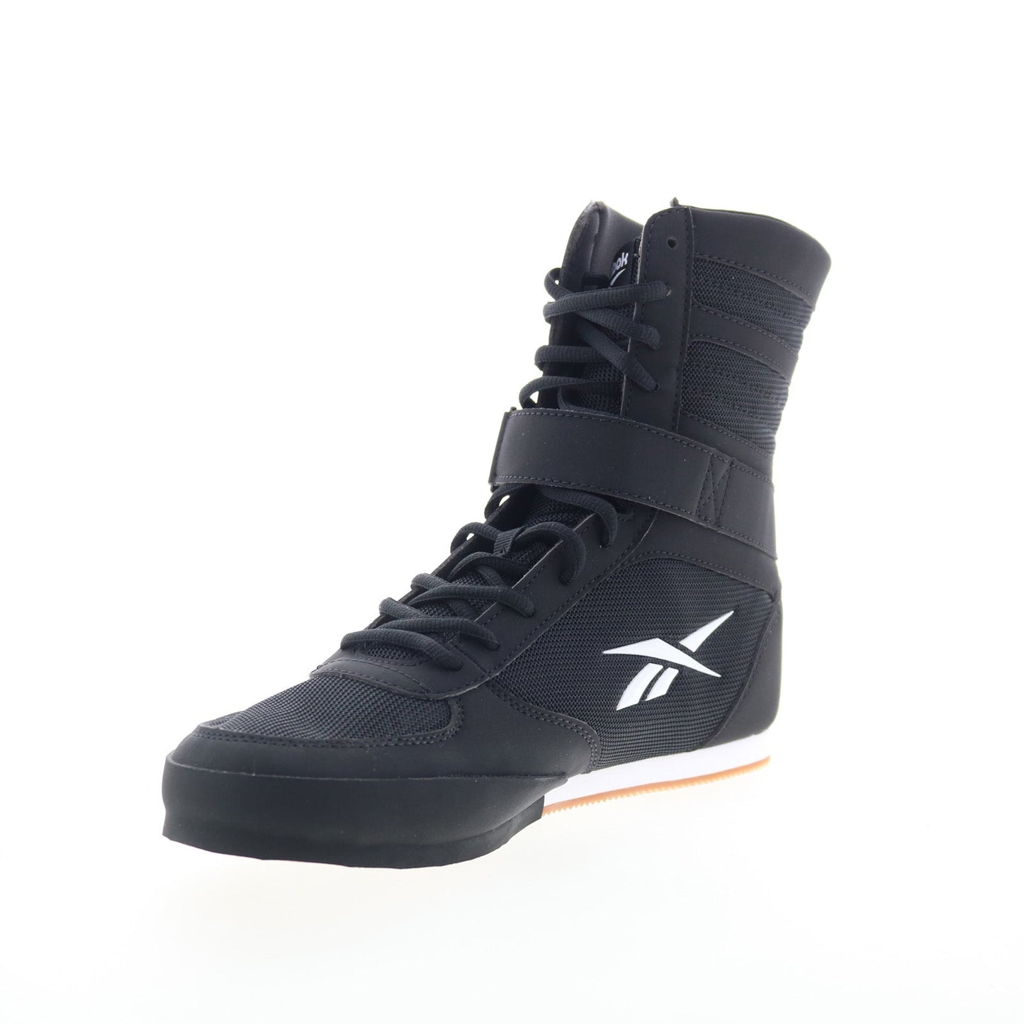 Reebok Boxing HI Mens Black Mesh Lace Up Athletic Boxing Shoes