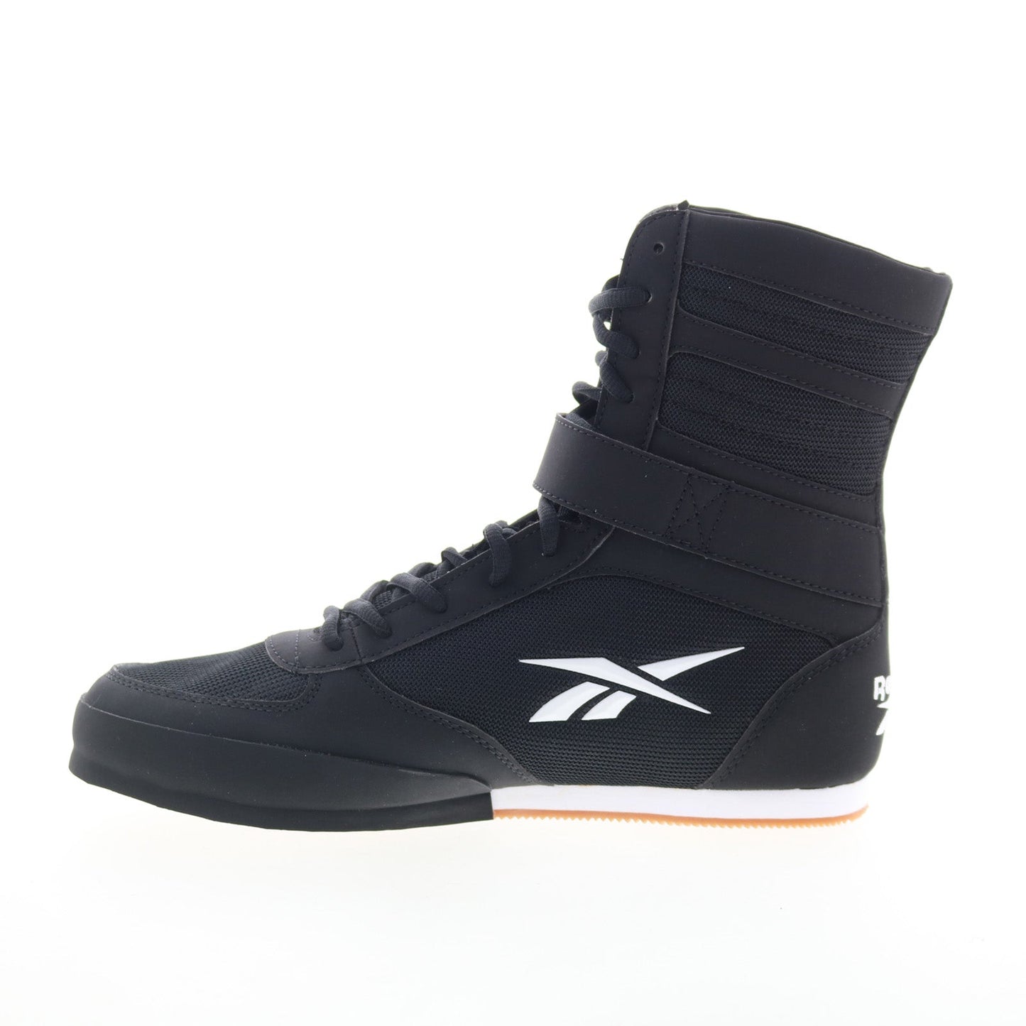 Reebok Boxing HI Mens Black Mesh Lace Up Athletic Boxing Shoes