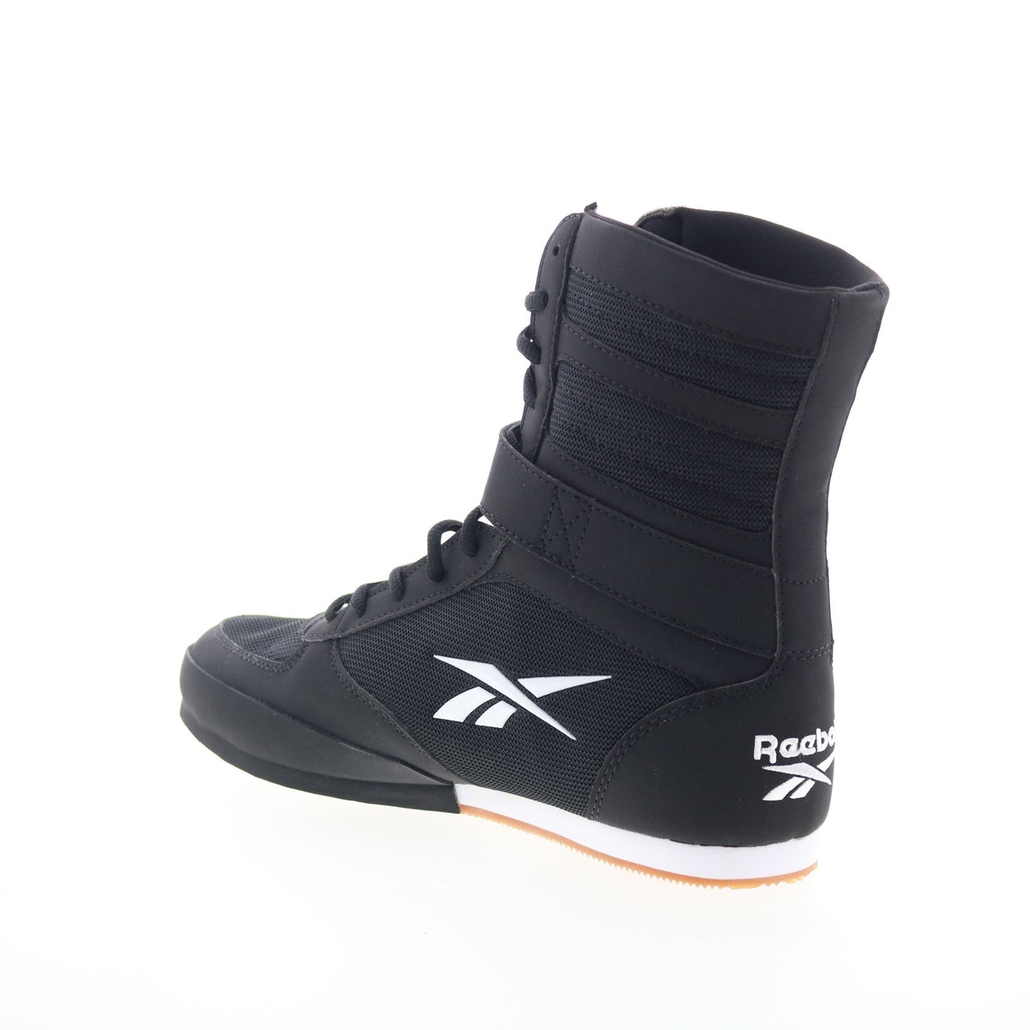 Reebok Boxing HI Mens Black Mesh Lace Up Athletic Boxing Shoes