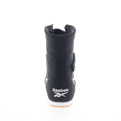 Reebok Boxing HI Mens Black Mesh Lace Up Athletic Boxing Shoes