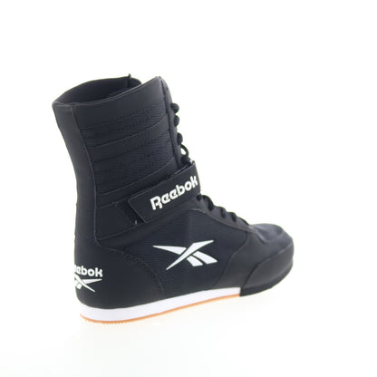 Reebok Boxing HI Mens Black Mesh Lace Up Athletic Boxing Shoes