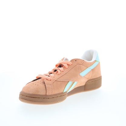 Reebok Club C Grounds UK Womens Brown Suede Lifestyle Sneakers Shoes