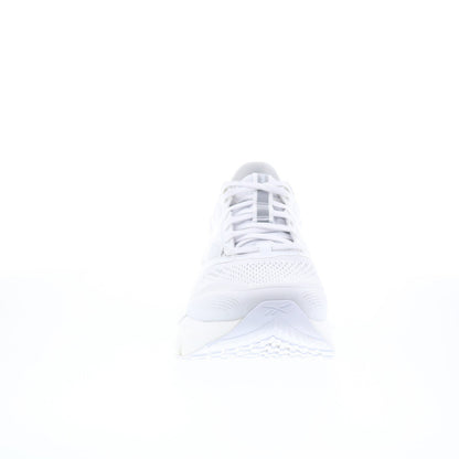 Reebok Floatzig 2 Mens White Canvas Lace Up Athletic Running Shoes