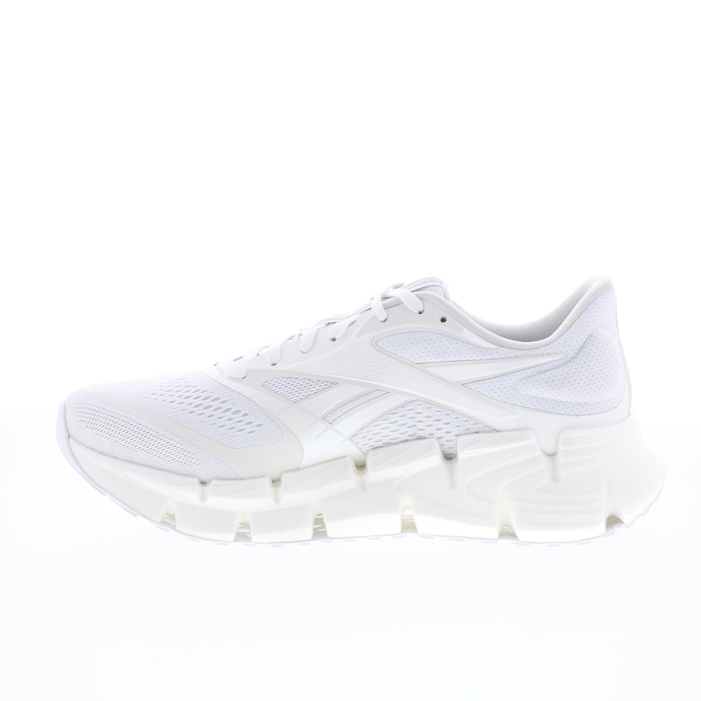 Reebok Floatzig 2 Mens White Canvas Lace Up Athletic Running Shoes