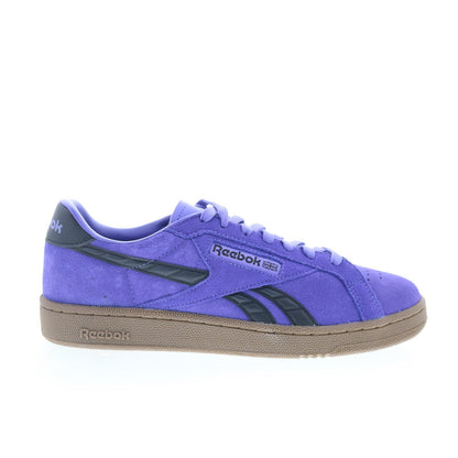 Reebok Club C Grounds UK Mens Purple Suede Lace Up Lifestyle Sneakers Shoes