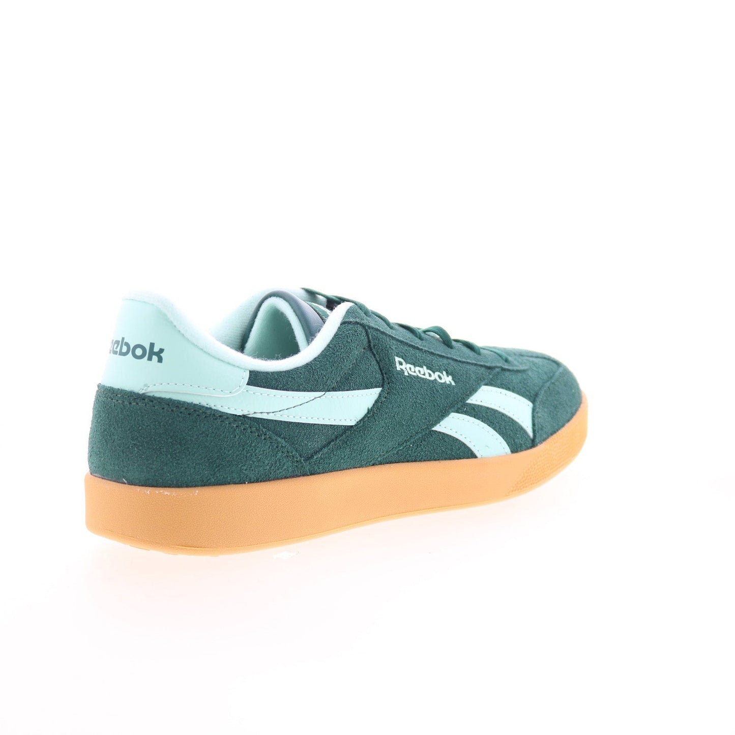 Reebok Smash Edge Mens Green Suede Lace Up Lifestyle Sneakers Shoes
