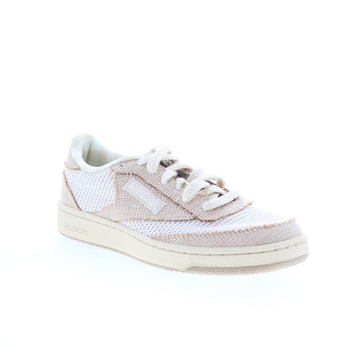 Reebok Club C 85 Mens Beige Mesh Lace Up Lifestyle Sneakers Shoes