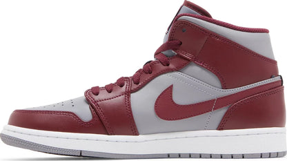 Nike Mens Air Jordan 1 Mid Sneakers - 'Cherrywood Red'