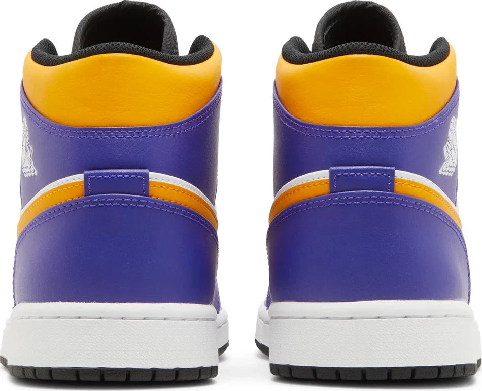 Nike Mens Air Jordan 1 Mid Sneakers - 'Lakers'