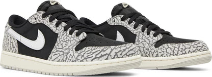 Nike Womens Air Jordan 1 Retro Low OG Sneakers - 'Black Cement'