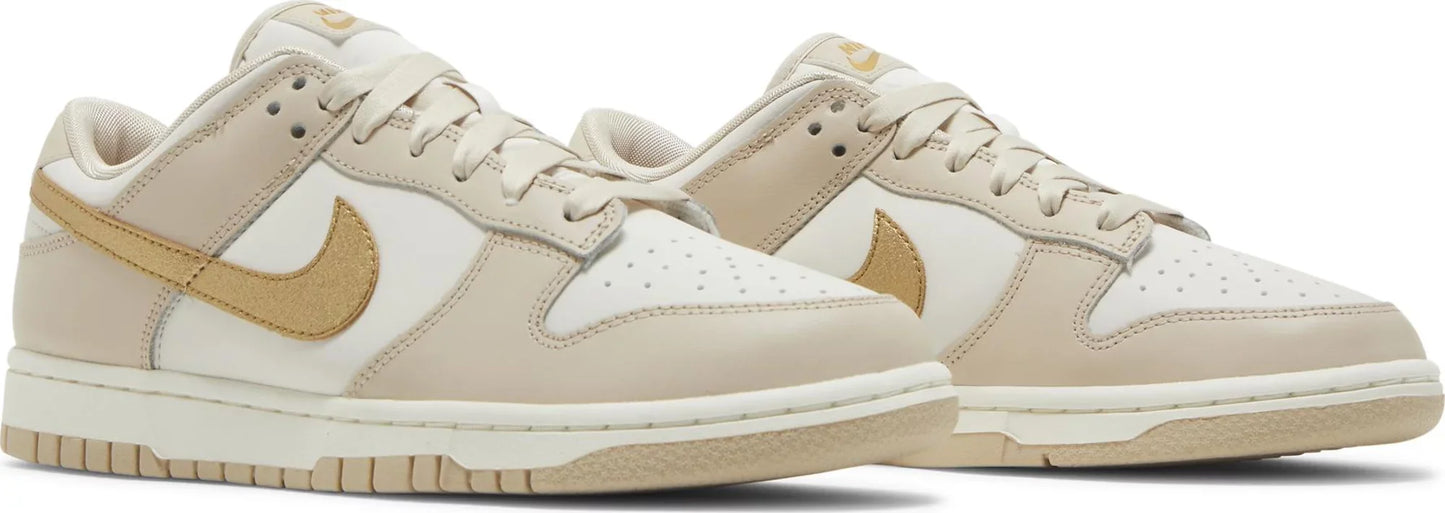 Nike Womens Dunk Low Sneakers - 'Gold Swoosh'