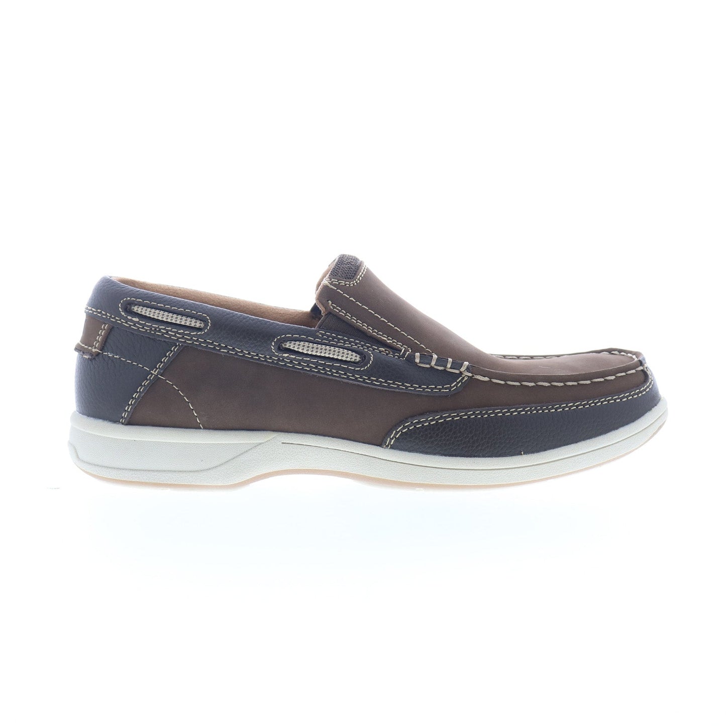 Florsheim Lakeside Slip Mens Brown Extra Wide Leather Loafers Casual Shoes