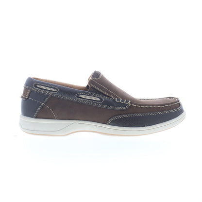 Florsheim Lakeside Slip Mens Brown Extra Wide Leather Loafers Casual Shoes