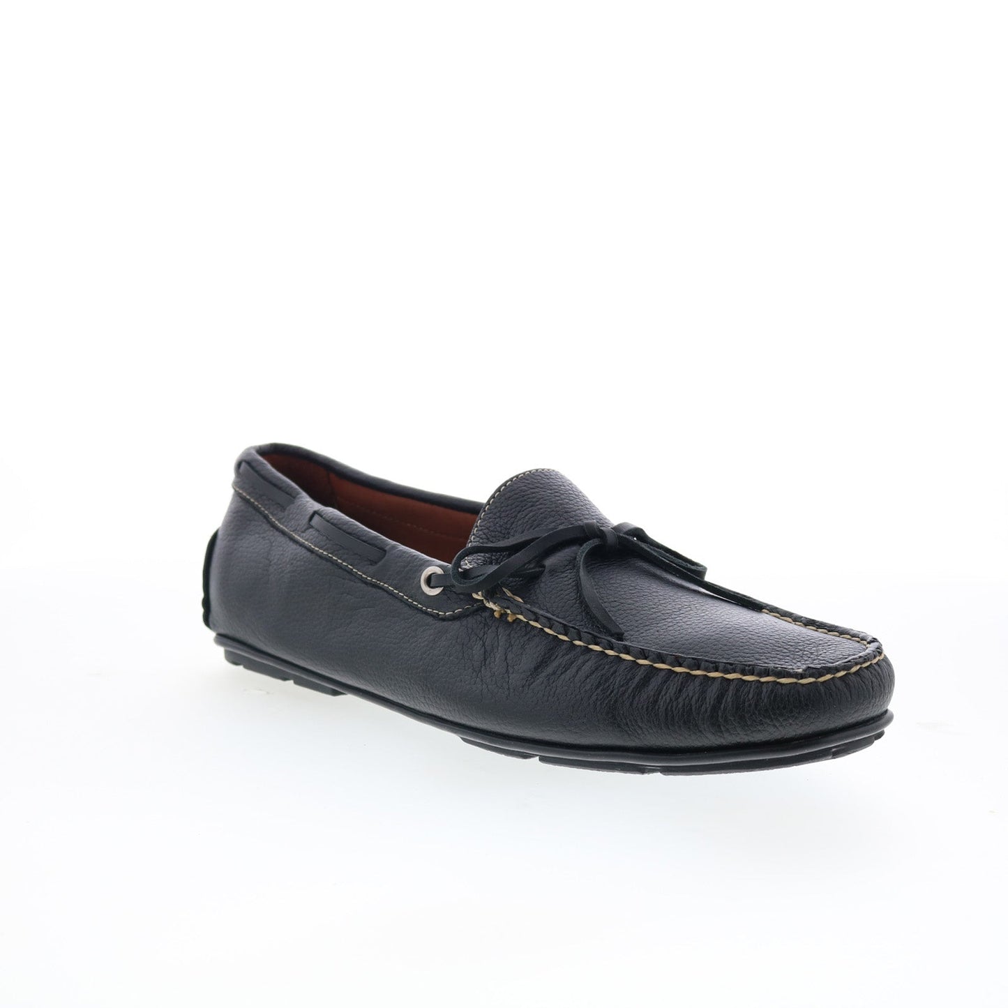 T.B. Phelps Verona 171-20 Mens Black Leather Loafers & Slip Ons Boat Shoes