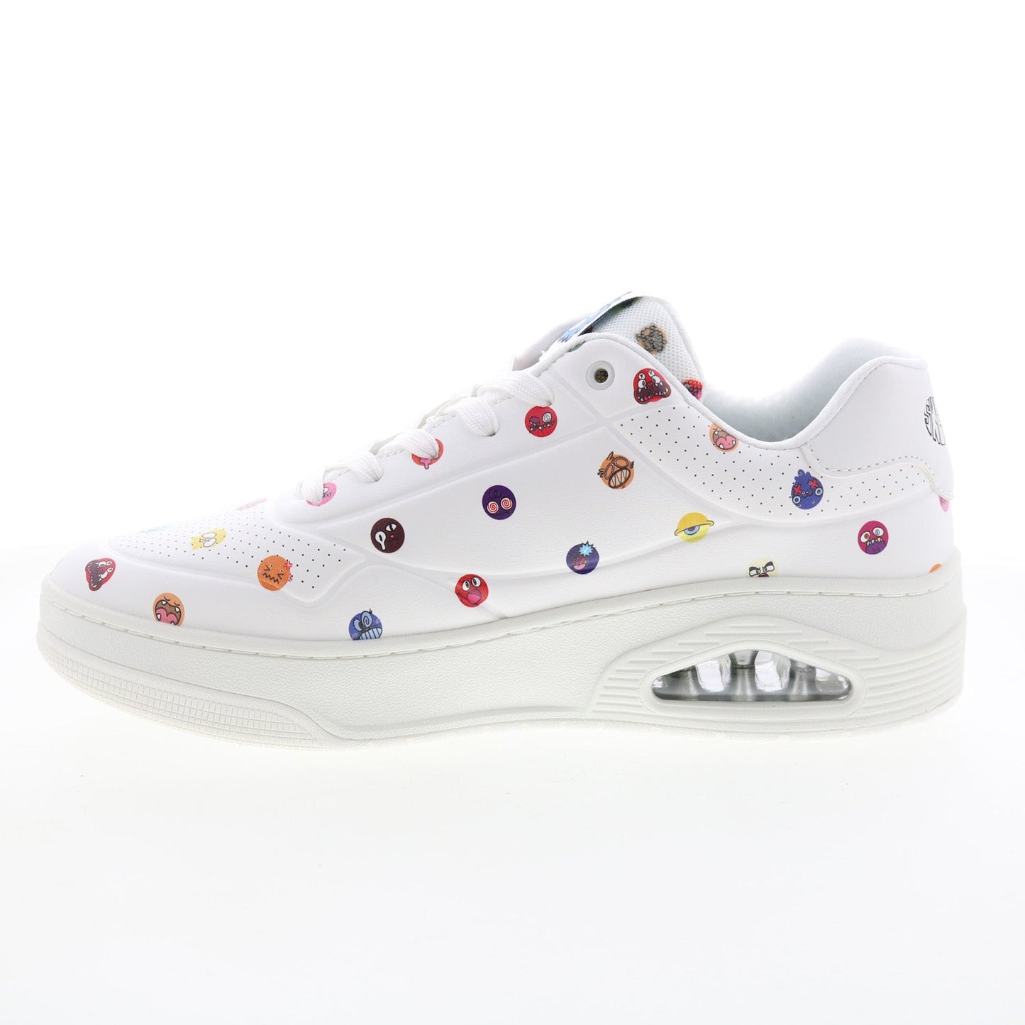 Skechers Uno Court Vexx Multi Moji Mens White Lifestyle Sneakers Shoes